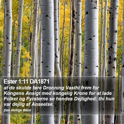 Ester 1:11 DA1871 Bible Verse Image