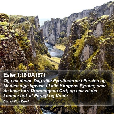 Ester 1:18 DA1871 Bible Verse Image