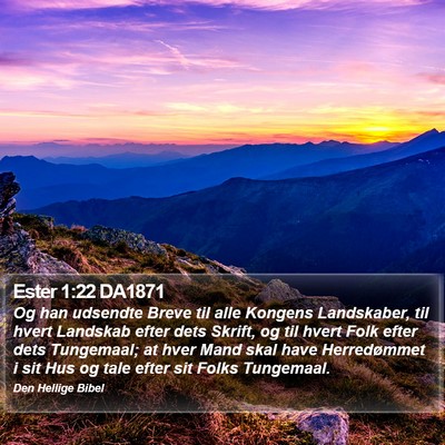 Ester 1:22 DA1871 Bible Verse Image