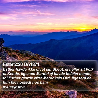 Ester 2:20 DA1871 Bible Verse Image