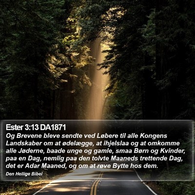 Ester 3:13 DA1871 Bible Verse Image