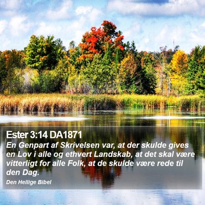 Ester 3:14 DA1871 Bible Verse Image