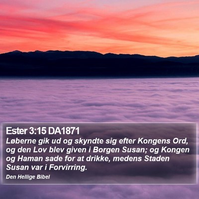 Ester 3:15 DA1871 Bible Verse Image