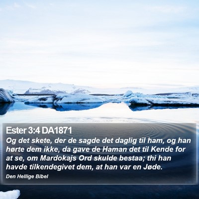 Ester 3:4 DA1871 Bible Verse Image