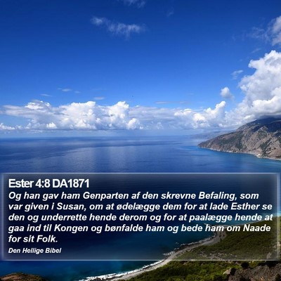 Ester 4:8 DA1871 Bible Verse Image