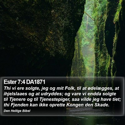 Ester 7:4 DA1871 Bible Verse Image
