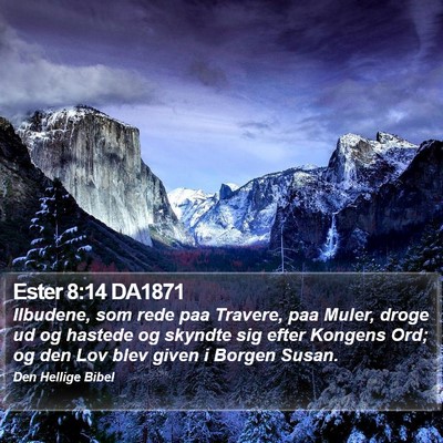 Ester 8:14 DA1871 Bible Verse Image