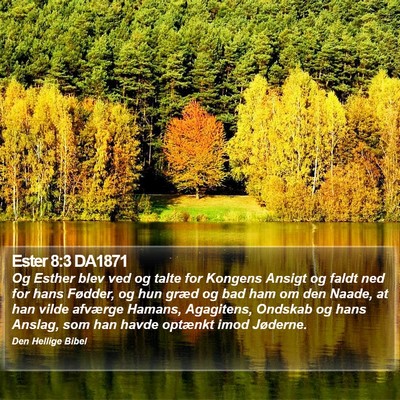 Ester 8:3 DA1871 Bible Verse Image