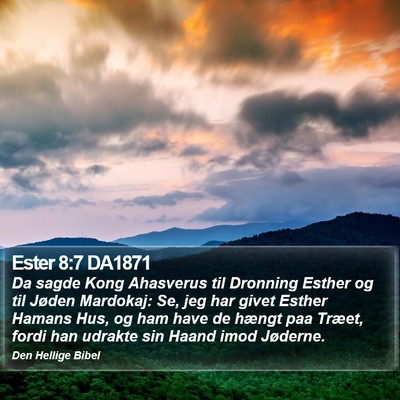 Ester 8:7 DA1871 Bible Verse Image