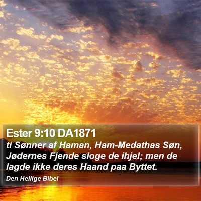Ester 9:10 DA1871 Bible Verse Image