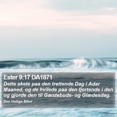 Ester 9:17 DA1871 Bible Verse Image