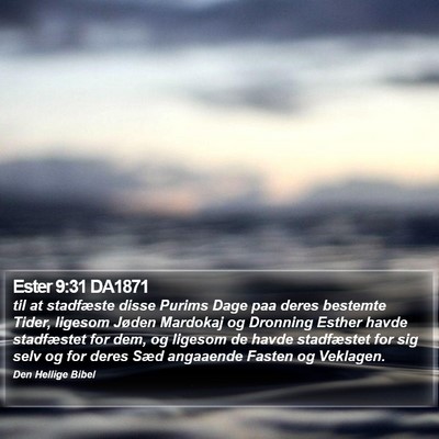 Ester 9:31 DA1871 Bible Verse Image