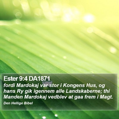 Ester 9:4 DA1871 Bible Verse Image