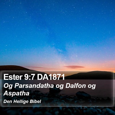 Ester 9:7 DA1871 Bible Verse Image