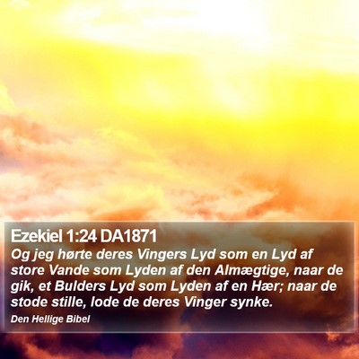 Ezekiel 1:24 DA1871 Bible Verse Image
