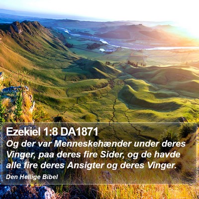 Ezekiel 1:8 DA1871 Bible Verse Image