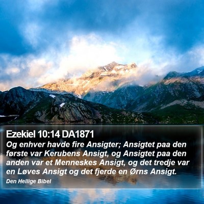 Ezekiel 10:14 DA1871 Bible Verse Image