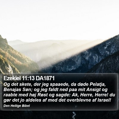 Ezekiel 11:13 DA1871 Bible Verse Image