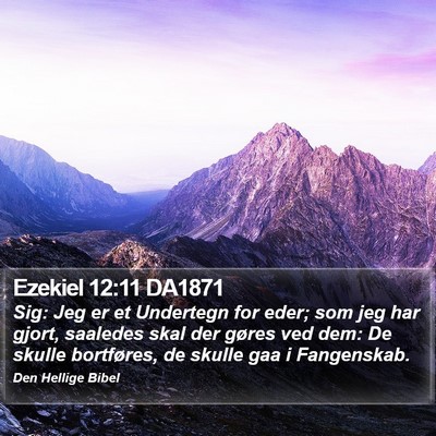 Ezekiel 12:11 DA1871 Bible Verse Image