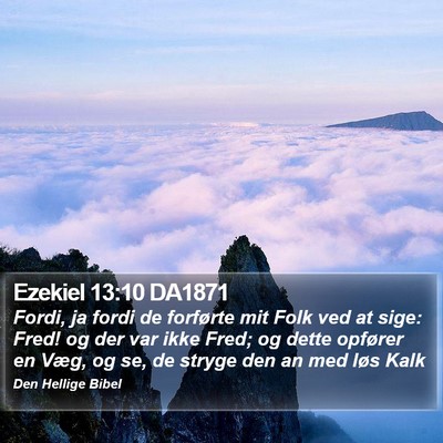 Ezekiel 13:10 DA1871 Bible Verse Image