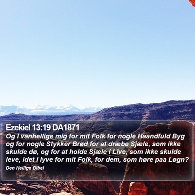 Ezekiel 13:19 DA1871 Bible Verse Image