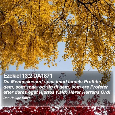 Ezekiel 13:2 DA1871 Bible Verse Image