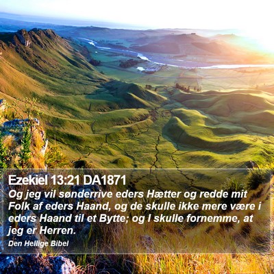 Ezekiel 13:21 DA1871 Bible Verse Image