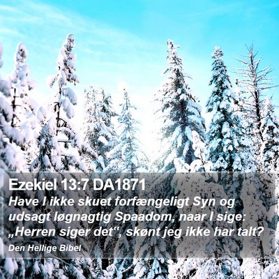 Ezekiel 13:7 DA1871 Bible Verse Image