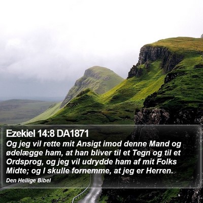 Ezekiel 14:8 DA1871 Bible Verse Image