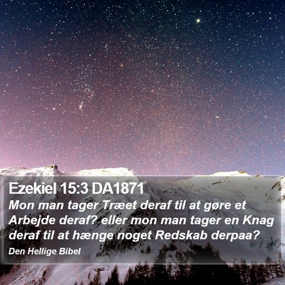 Ezekiel 15:3 DA1871 Bible Verse Image