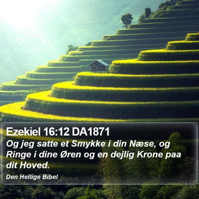 Ezekiel 16:12 DA1871 Bible Verse Image