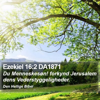 Ezekiel 16:2 DA1871 Bible Verse Image