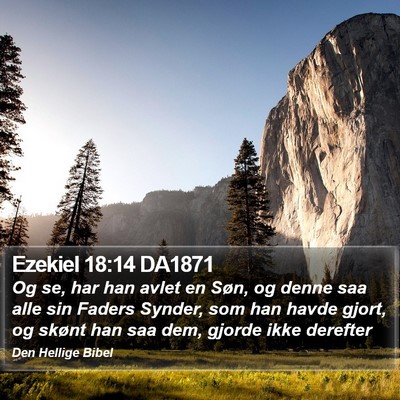 Ezekiel 18:14 DA1871 Bible Verse Image