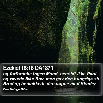 Ezekiel 18:16 DA1871 Bible Verse Image