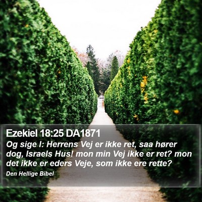 Ezekiel 18:25 DA1871 Bible Verse Image
