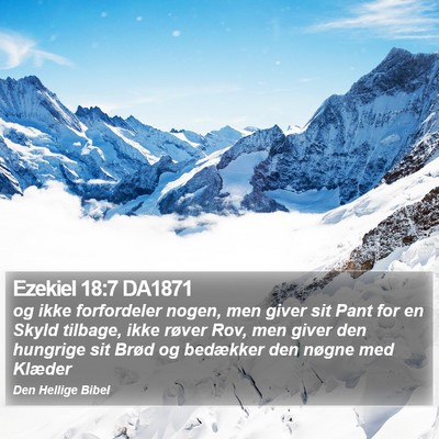 Ezekiel 18:7 DA1871 Bible Verse Image