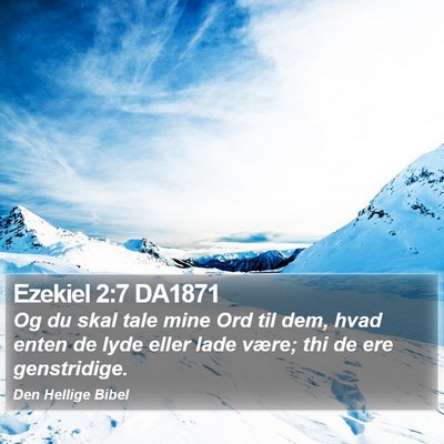 Ezekiel 2:7 DA1871 Bible Verse Image