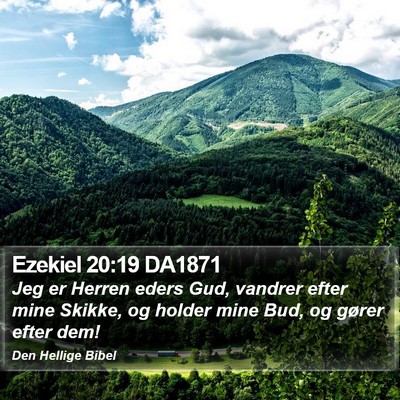 Ezekiel 20:19 DA1871 Bible Verse Image