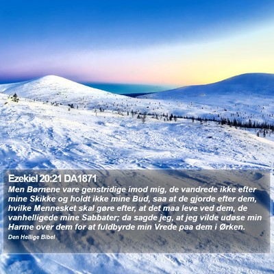 Ezekiel 20:21 DA1871 Bible Verse Image