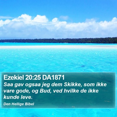 Ezekiel 20:25 DA1871 Bible Verse Image