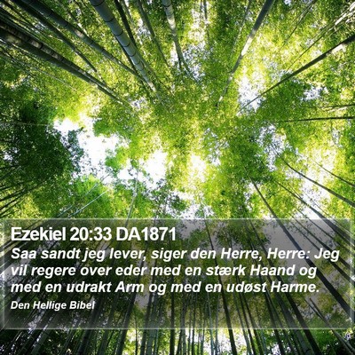 Ezekiel 20:33 DA1871 Bible Verse Image