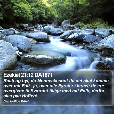 Ezekiel 21:12 DA1871 Bible Verse Image