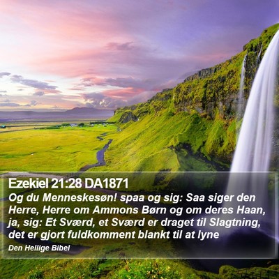 Ezekiel 21:28 DA1871 Bible Verse Image