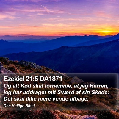 Ezekiel 21:5 DA1871 Bible Verse Image