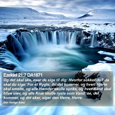 Ezekiel 21:7 DA1871 Bible Verse Image