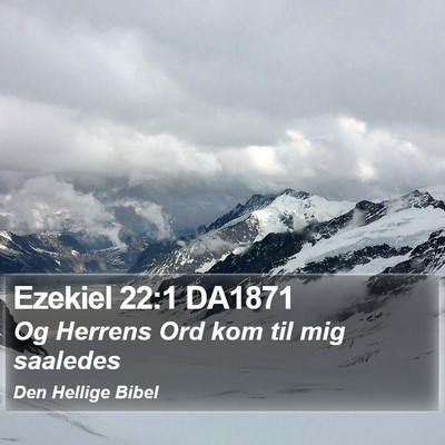 Ezekiel 22:1 DA1871 Bible Verse Image