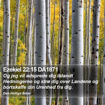 Ezekiel 22:15 DA1871 Bible Verse Image