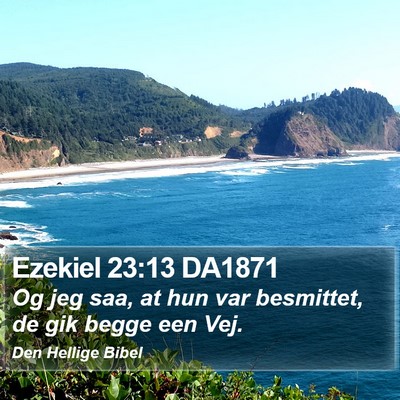Ezekiel 23:13 DA1871 Bible Verse Image