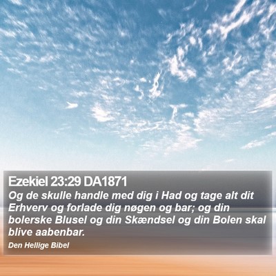Ezekiel 23:29 DA1871 Bible Verse Image