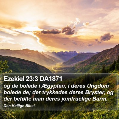 Ezekiel 23:3 DA1871 Bible Verse Image